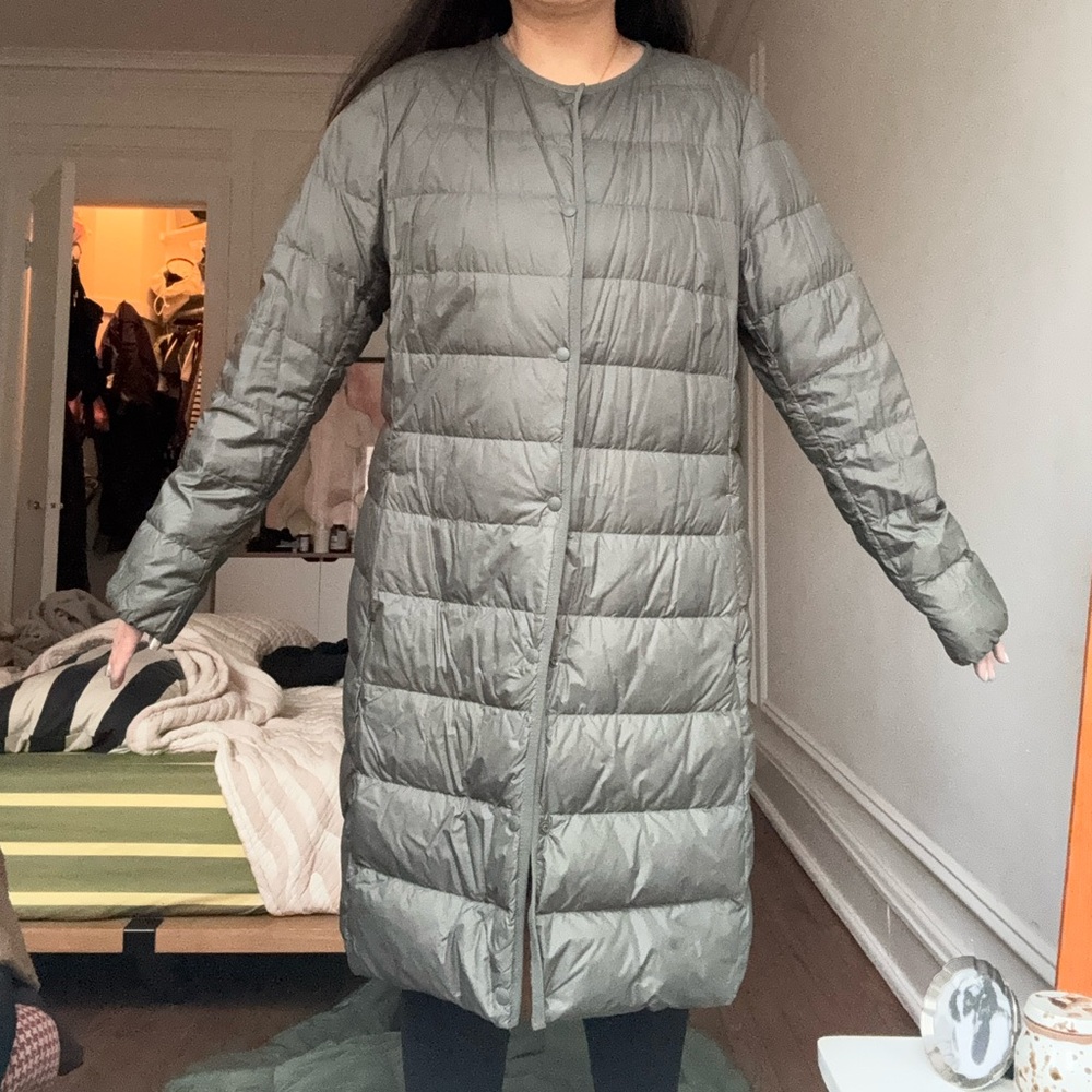 Uniqlo Ultra Light down Women's green Coat